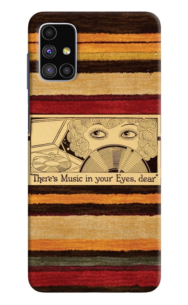 Vinyl Stripes Samsung M51 Hard Case Back Cover by Casekaro