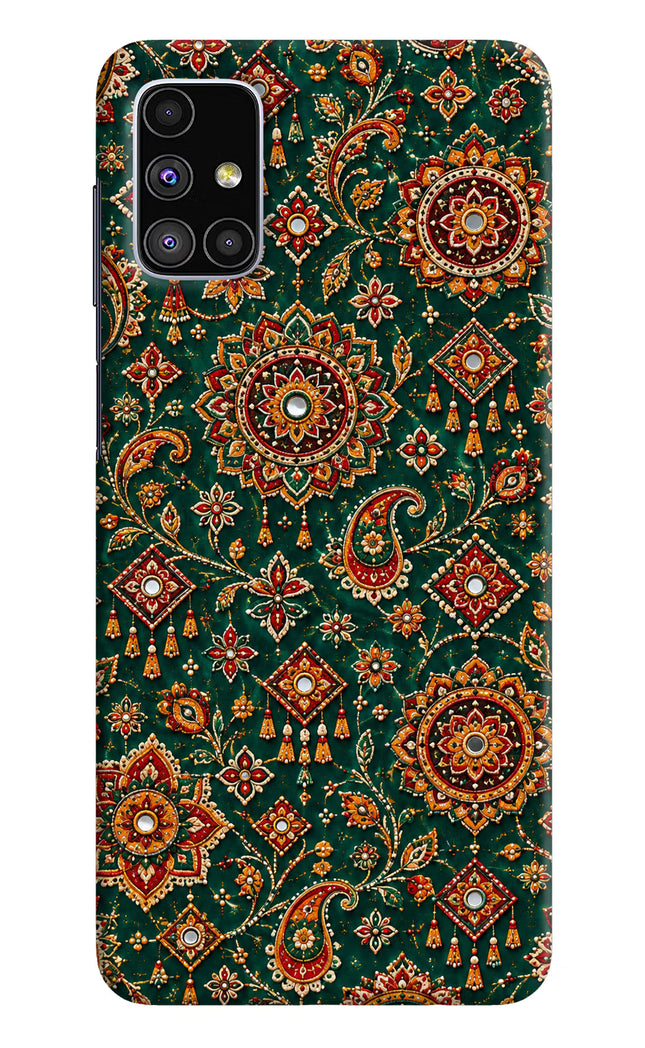 Green Pataka Samsung M51 Hard Case Back Cover by Casekaro
