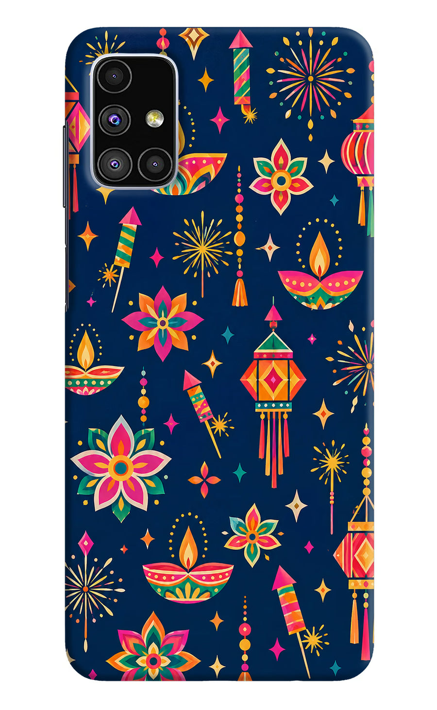 Festive Pop Samsung M51 Back Cover, Hard case