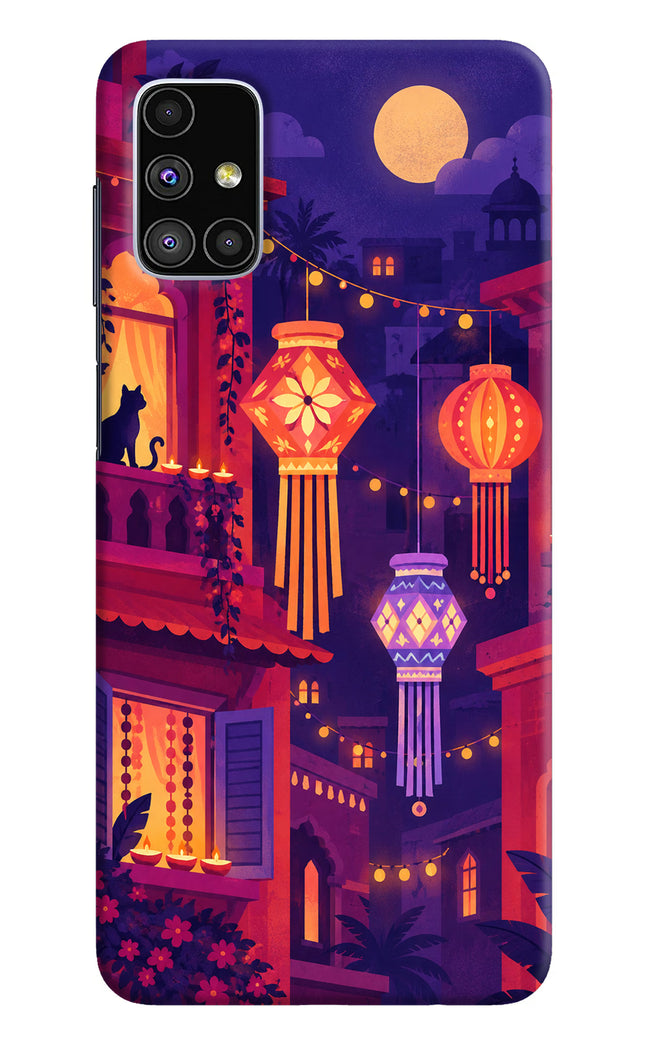 Lantern Lane Samsung M51 Hard Case Back Cover by Casekaro