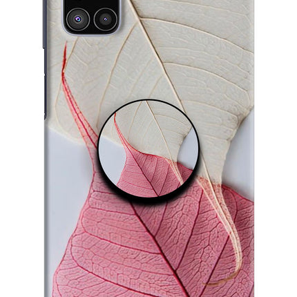White Pink Leaf Samsung M51 Pop Case by Casekaro