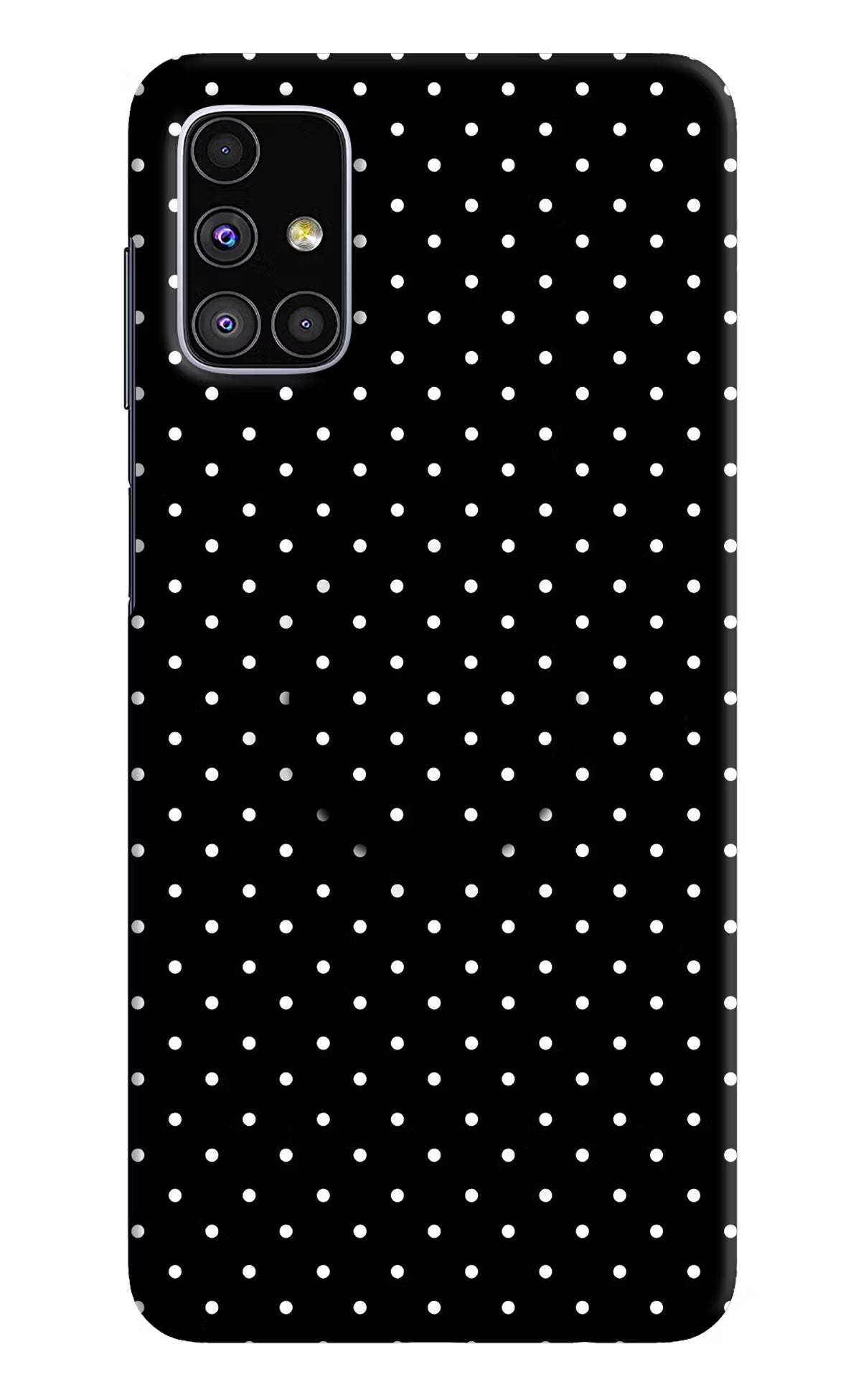 White Dots Samsung M51 Pop Case by Casekaro