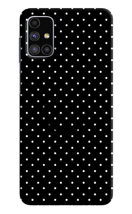 White Dots Samsung M51 Pop Case by Casekaro