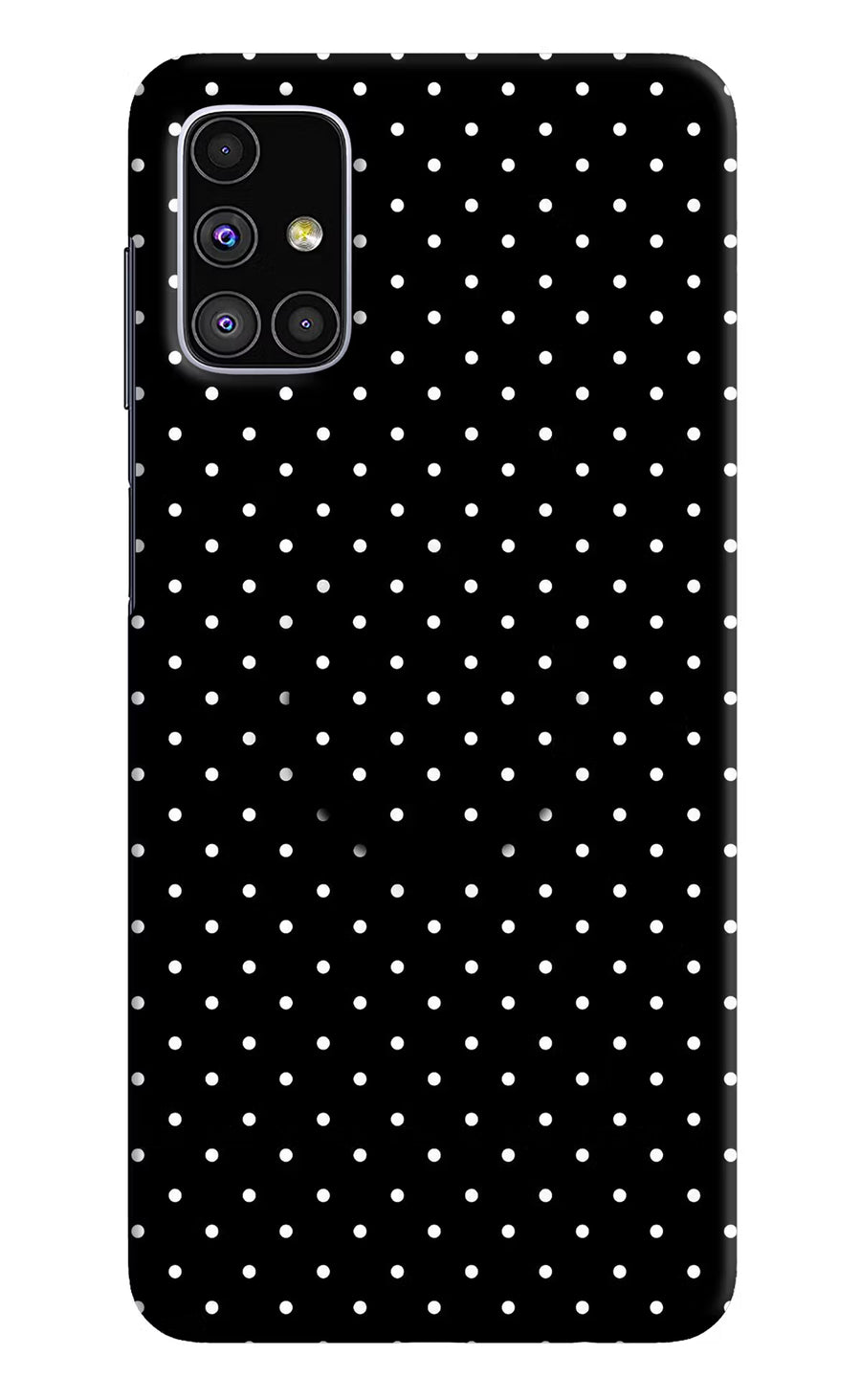 White Dots Samsung M51 Pop Case, Hard case