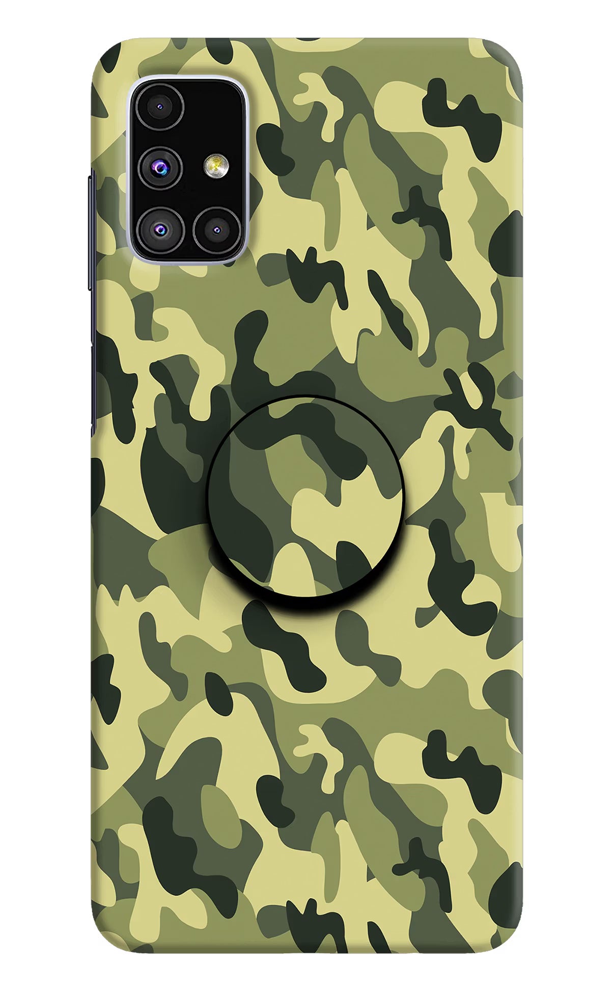Camouflage Samsung M51 Pop Case by Casekaro
