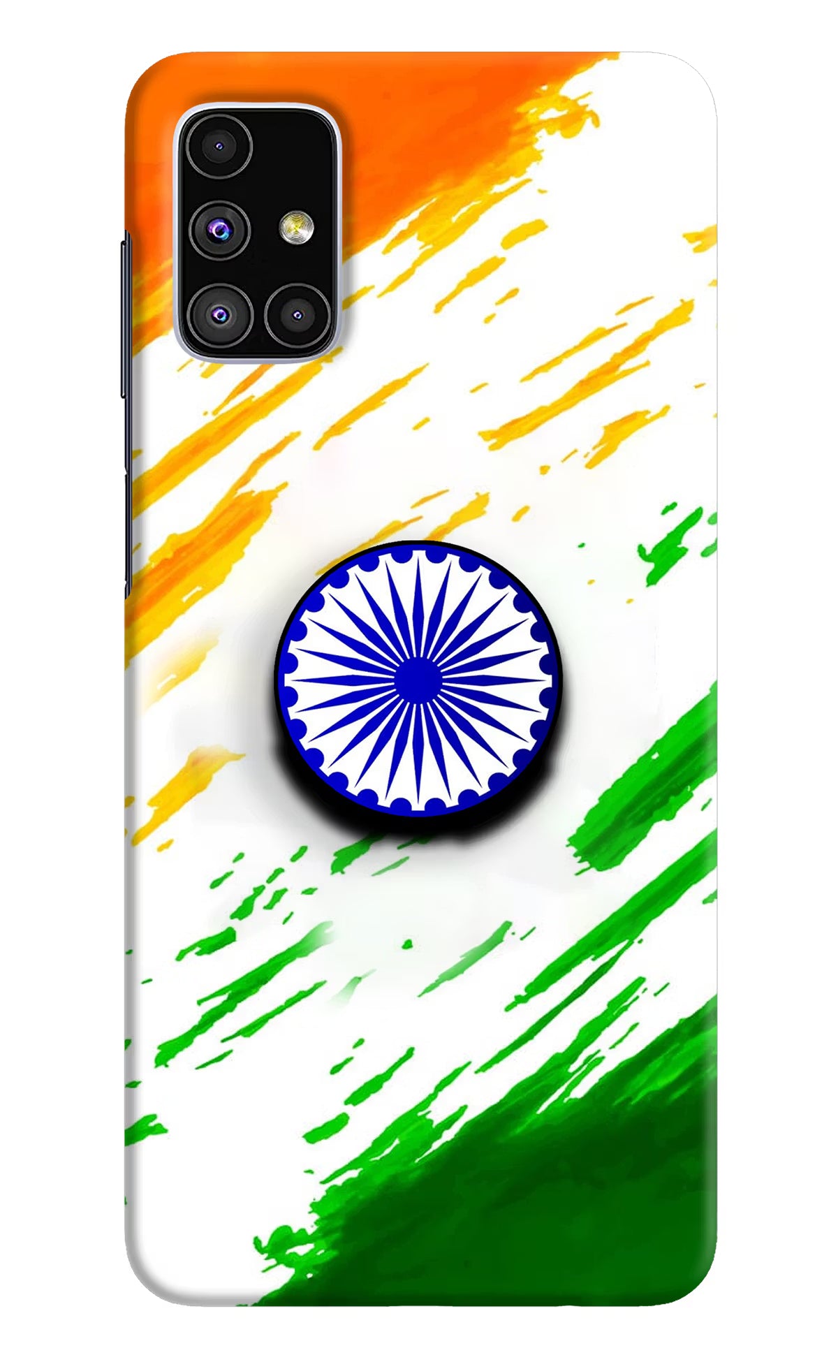 Indian Flag Ashoka Chakra Samsung M51 Pop Case by Casekaro