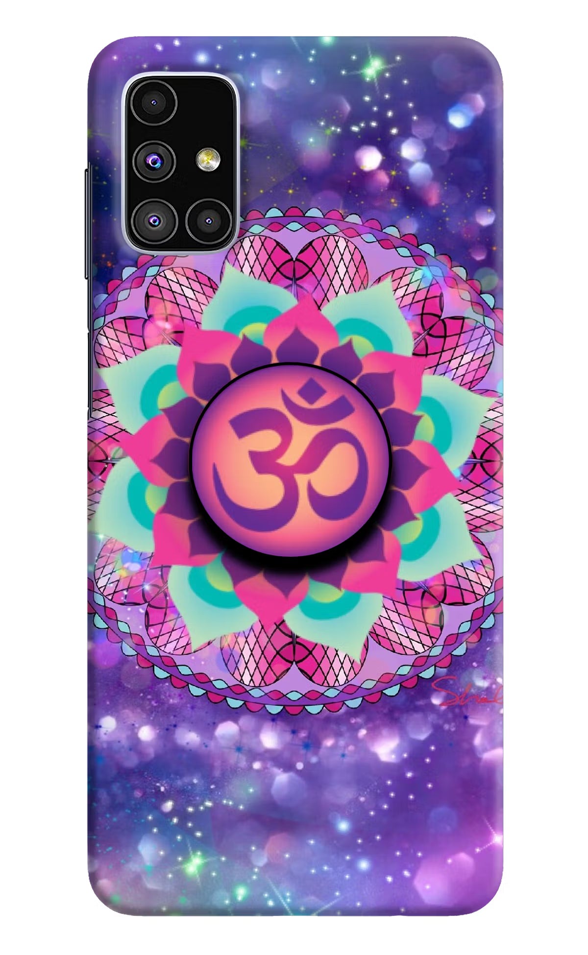 Om Purple Samsung M51 Pop Case by Casekaro