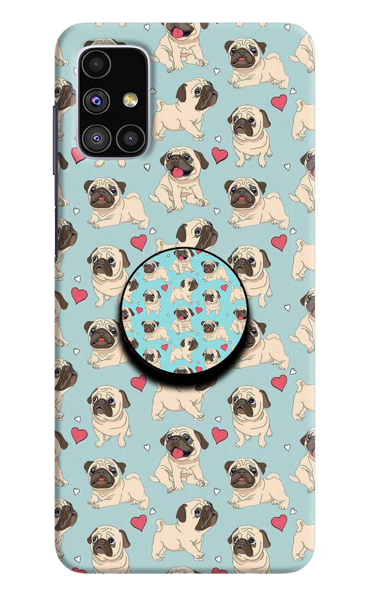 Pug Dog Samsung M51 Pop Case by Casekaro