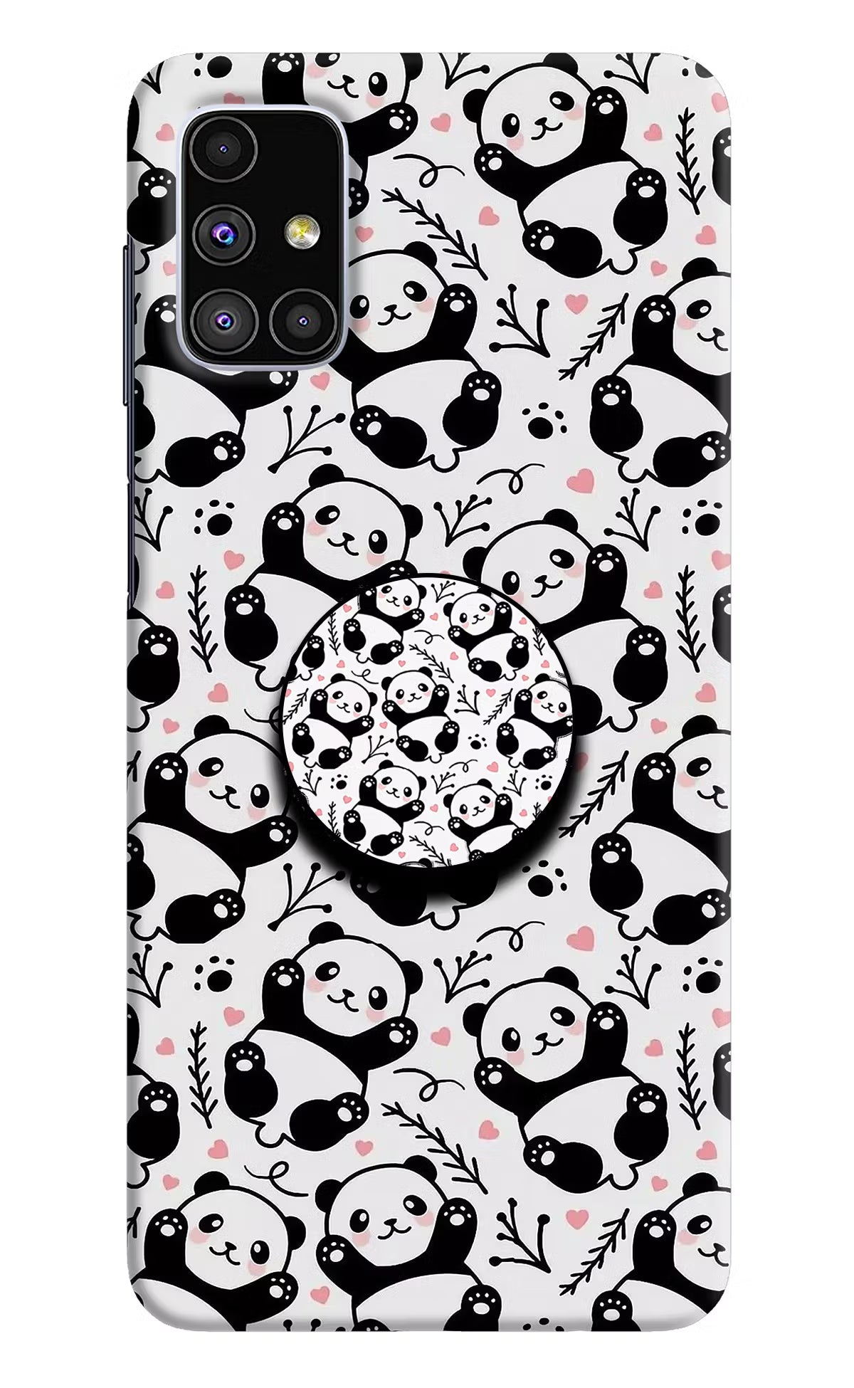 Cute Panda Samsung M51 Pop Case by Casekaro