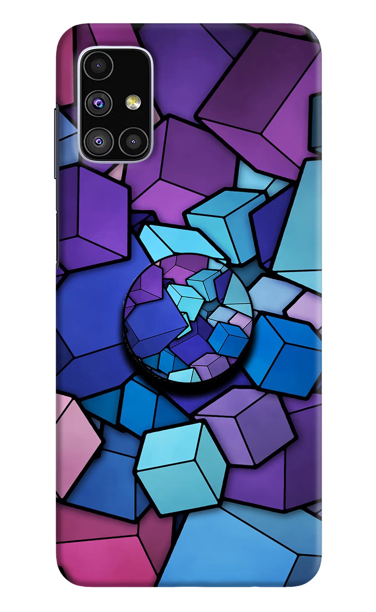 Cubic Abstract Samsung M51 Pop Case by Casekaro