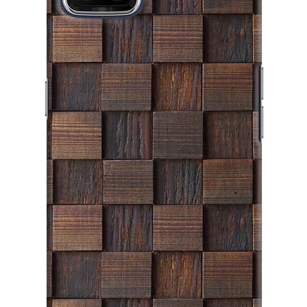 Wooden Cube Design Oppo F17 Hard Case Back Cover by Casekaro
