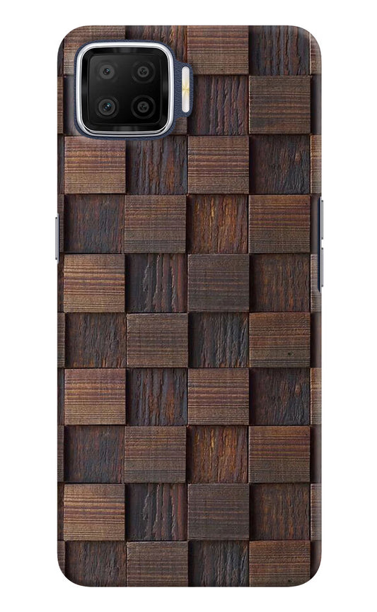 Wooden Cube Design Oppo F17 Hard Case Back Cover by Casekaro