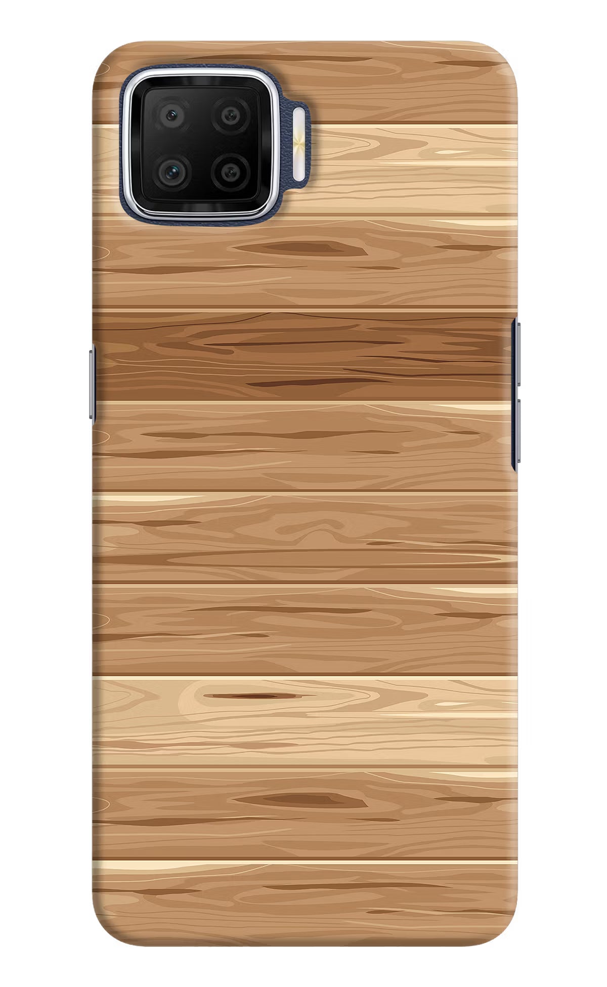 Wooden Vector Oppo F17 Hard Case Back Cover by Casekaro