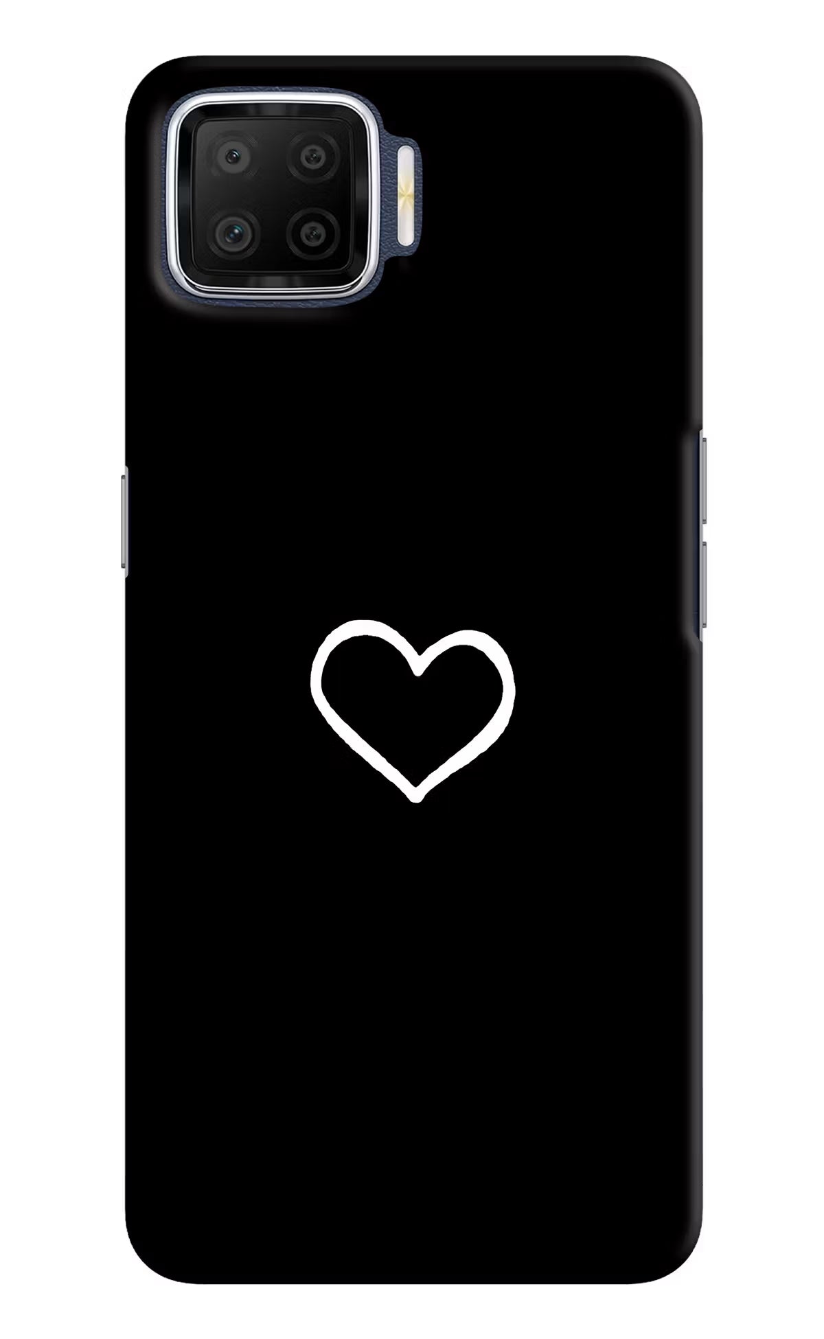 Heart Oppo F17 Hard Case Back Cover by Casekaro