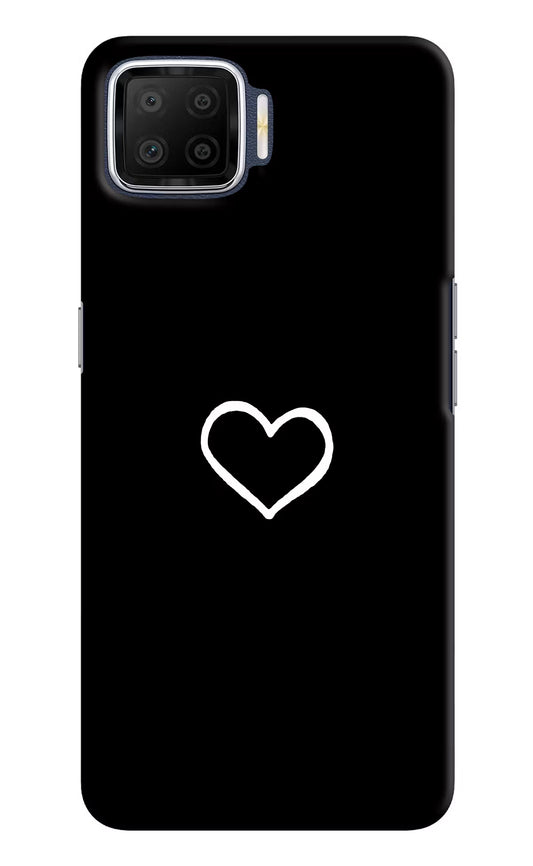 Heart Oppo F17 Hard Case Back Cover by Casekaro