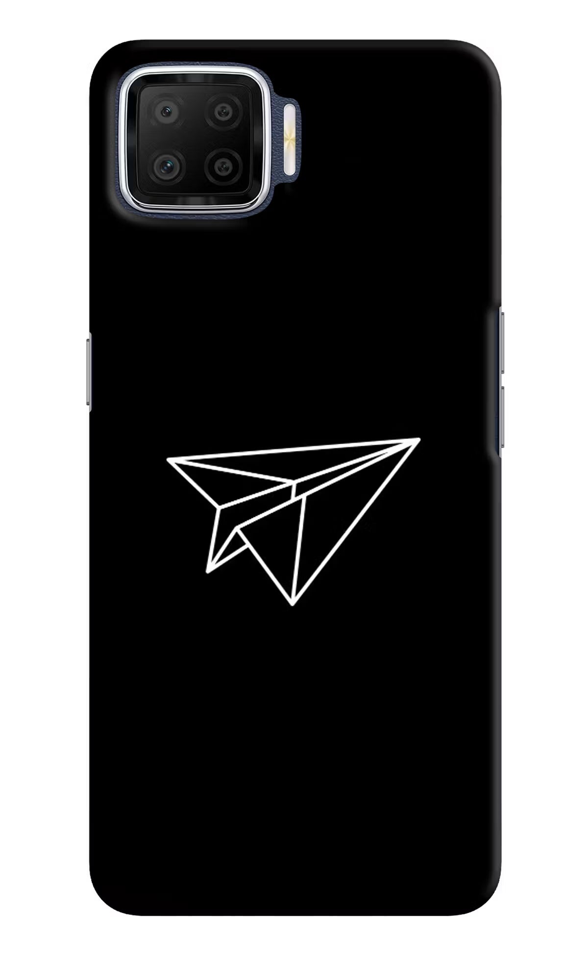 Paper Plane White Oppo F17 Hard Case Back Cover by Casekaro