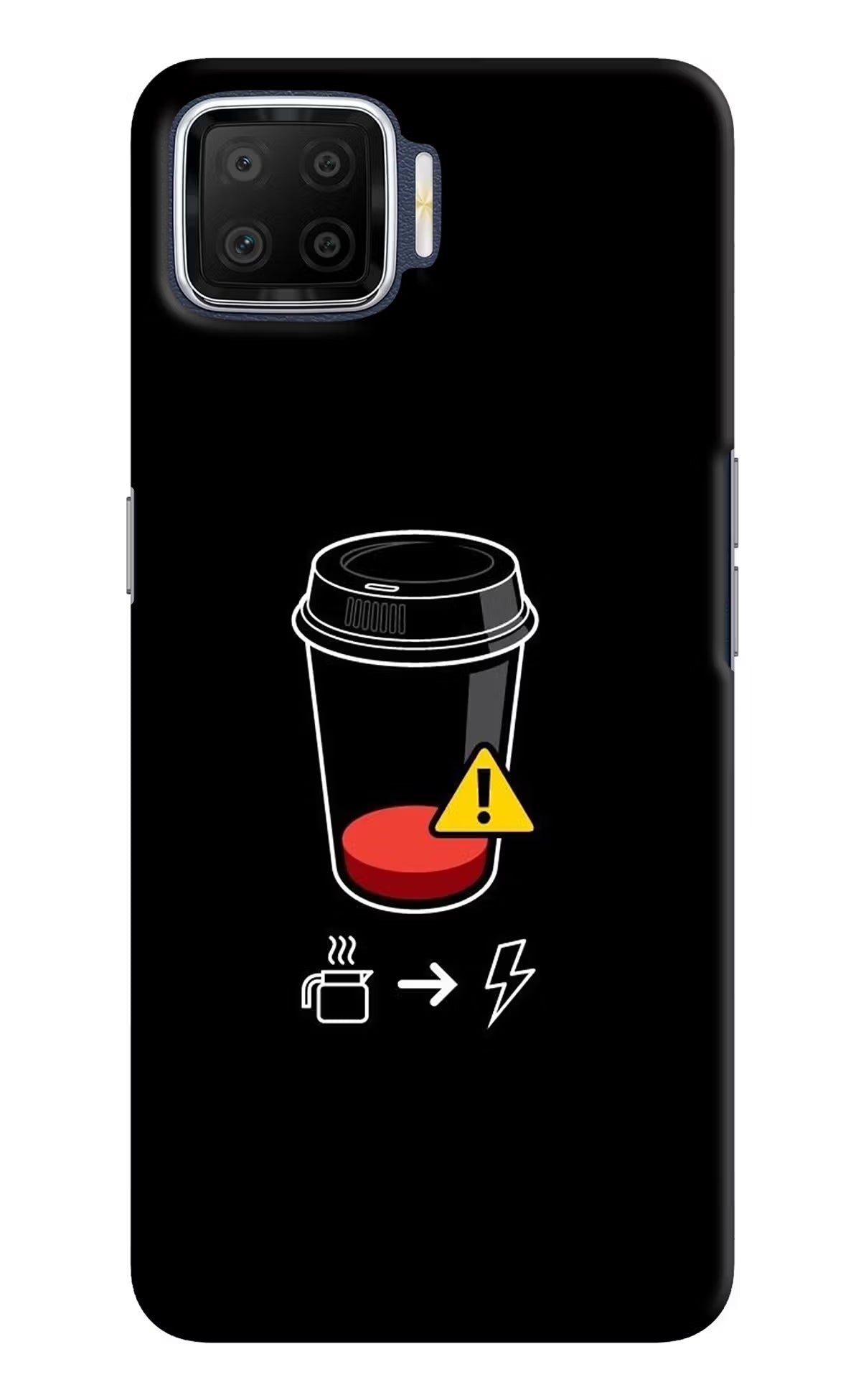 Coffee Oppo F17 Hard Case Back Cover by Casekaro