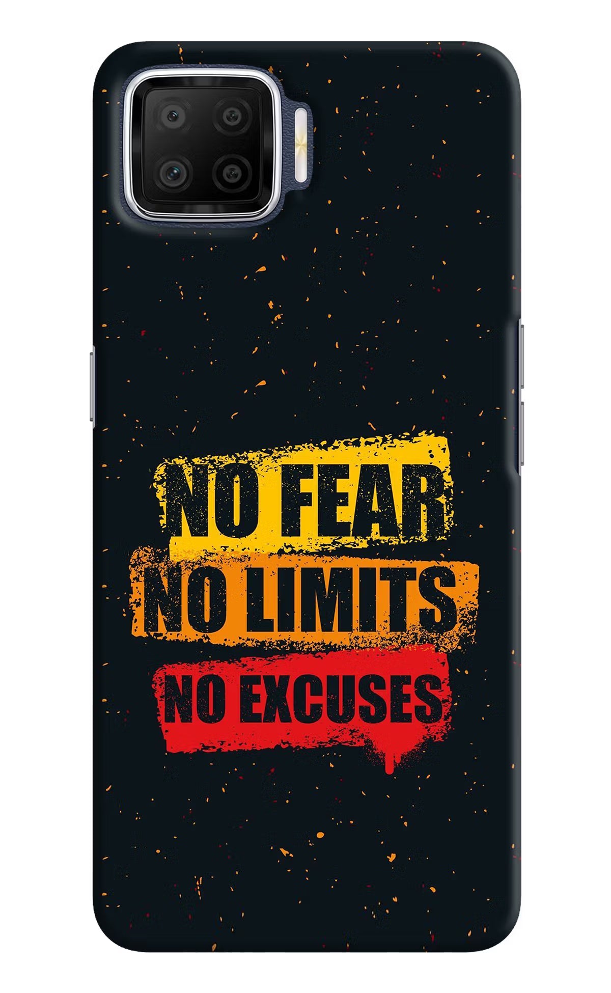 No Fear No Limits No Excuse Oppo F17 Hard Case Back Cover by Casekaro
