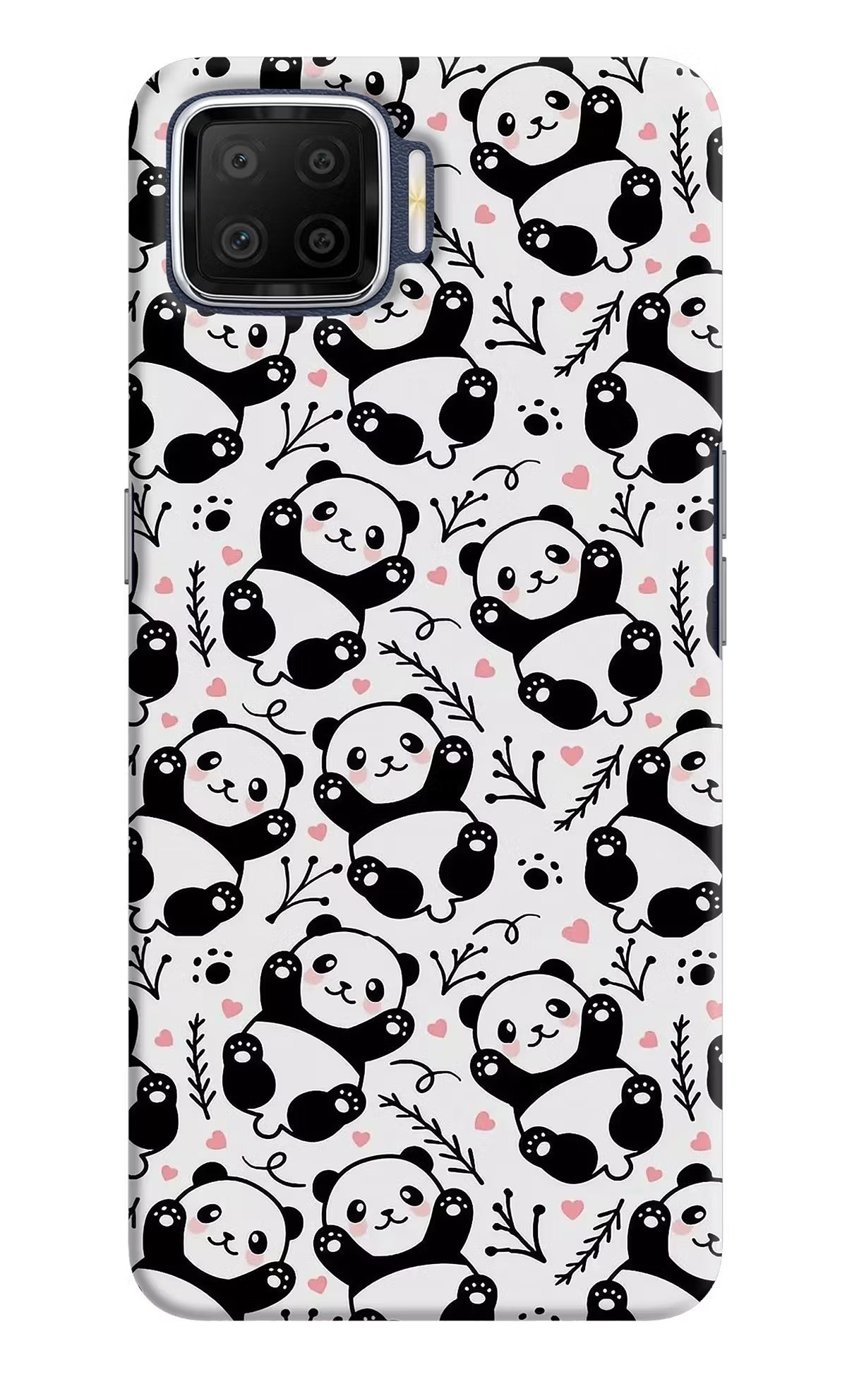 Cute Panda Oppo F17 Hard Case Back Cover by Casekaro