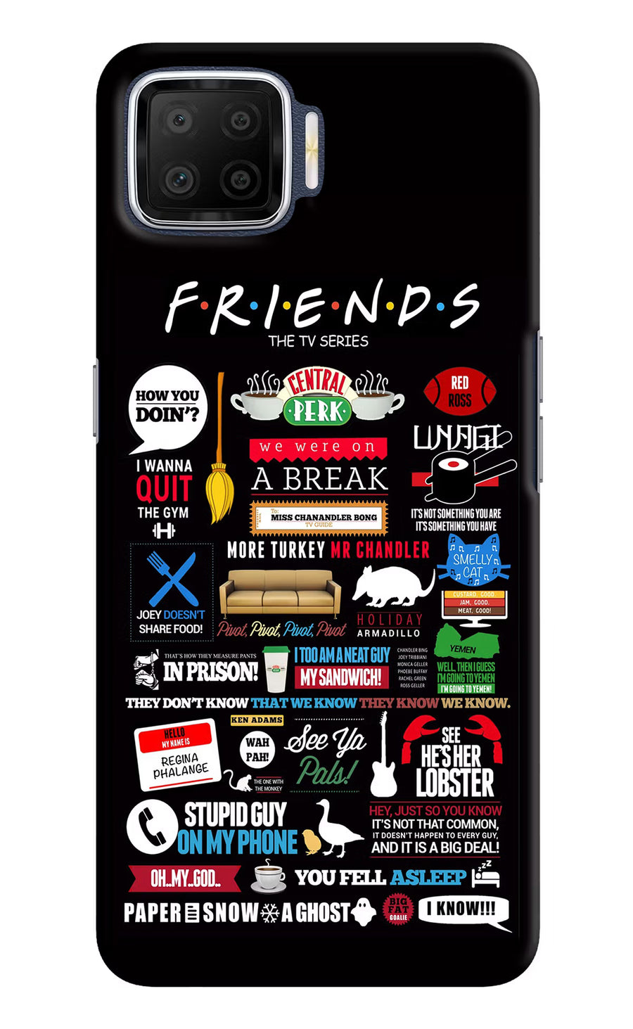 FRIENDS Oppo F17 Back Cover, Hard case