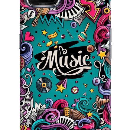 Music Graffiti Oppo F17 Hard Case Back Cover by Casekaro