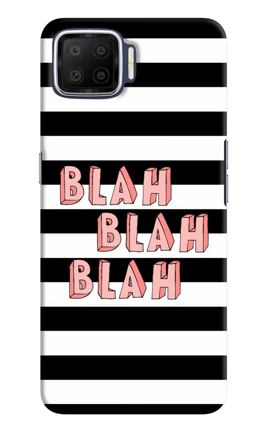 Blah Blah Blah Oppo F17 Hard Case Back Cover by Casekaro