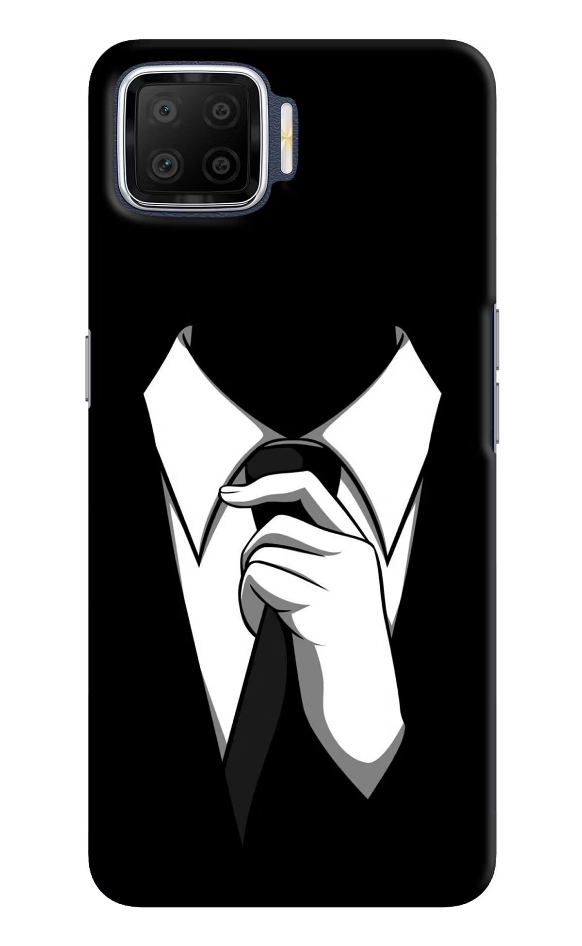 Black Tie Oppo F17 Hard Case Back Cover by Casekaro