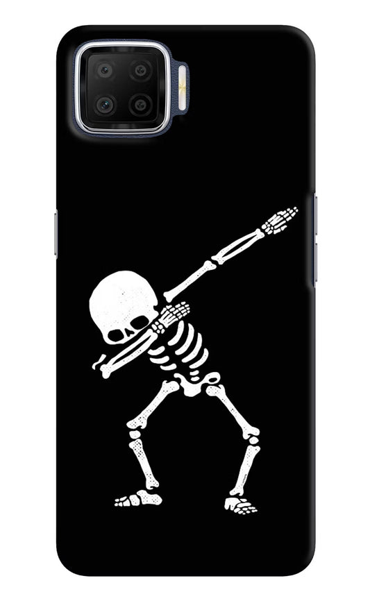Dabbing Skeleton Art Oppo F17 Hard Case Back Cover by Casekaro