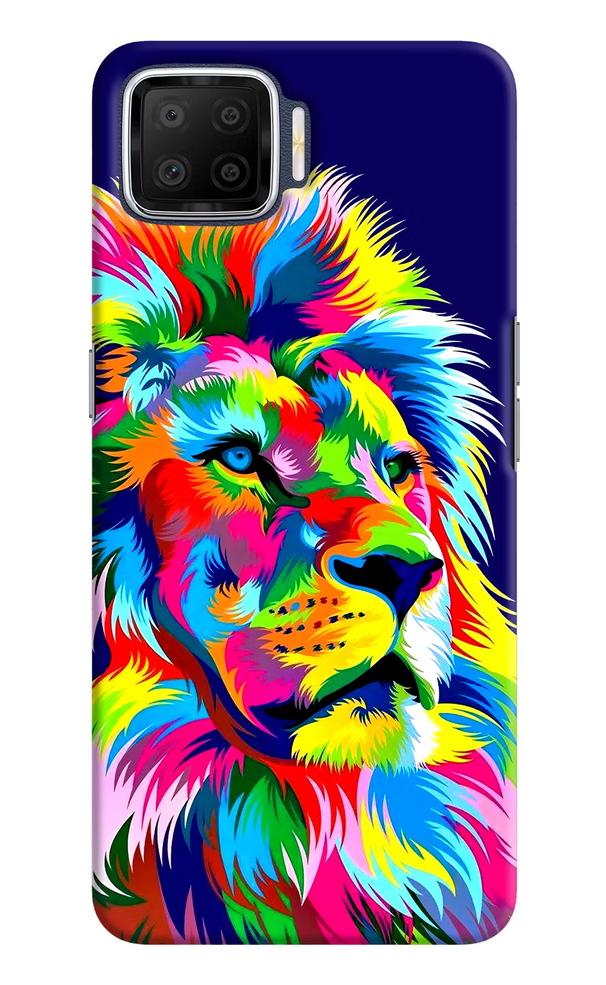 Vector Art Lion Oppo F17 Hard Case Back Cover by Casekaro