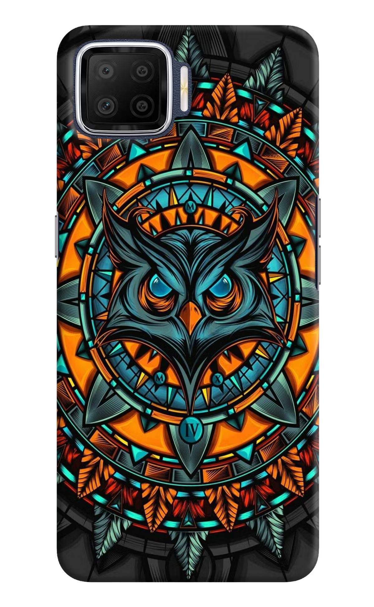 Angry Owl Art Oppo F17 Hard Case Back Cover by Casekaro