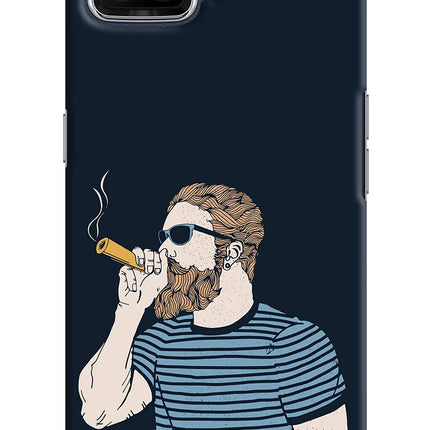 Smoking Oppo F17 Hard Case Back Cover by Casekaro
