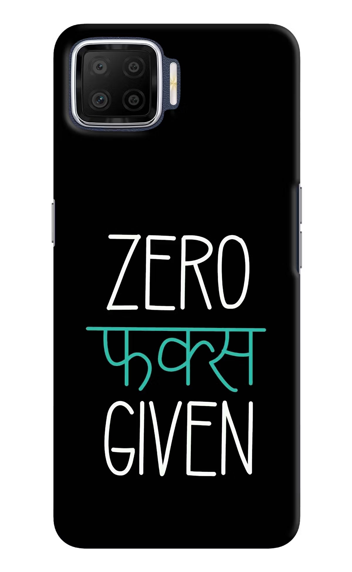 Zero Fucks Given Oppo F17 Hard Case Back Cover by Casekaro