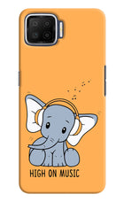 High On Music Oppo F17 Hard Case Back Cover by Casekaro