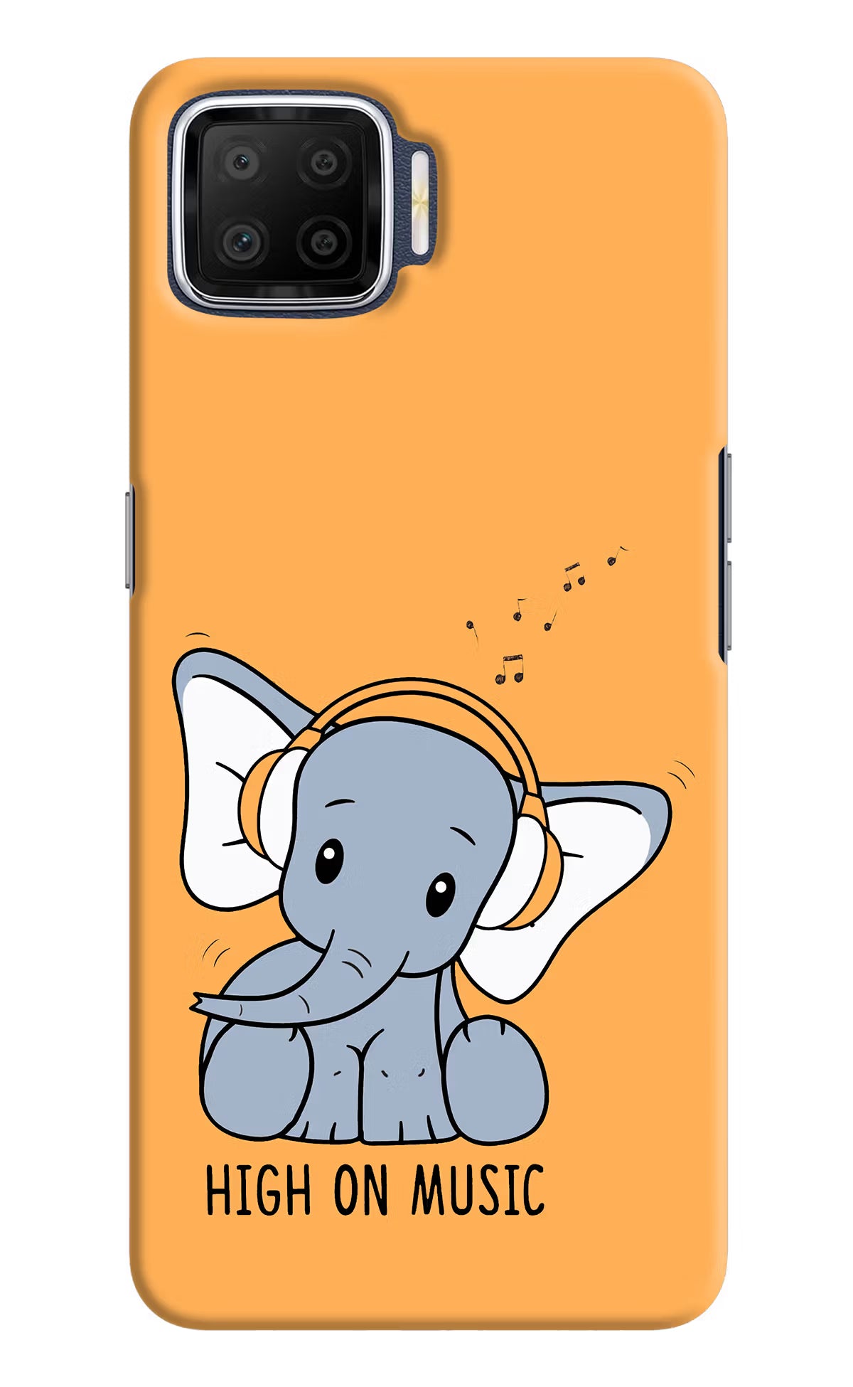 High On Music Oppo F17 Hard Case Back Cover by Casekaro