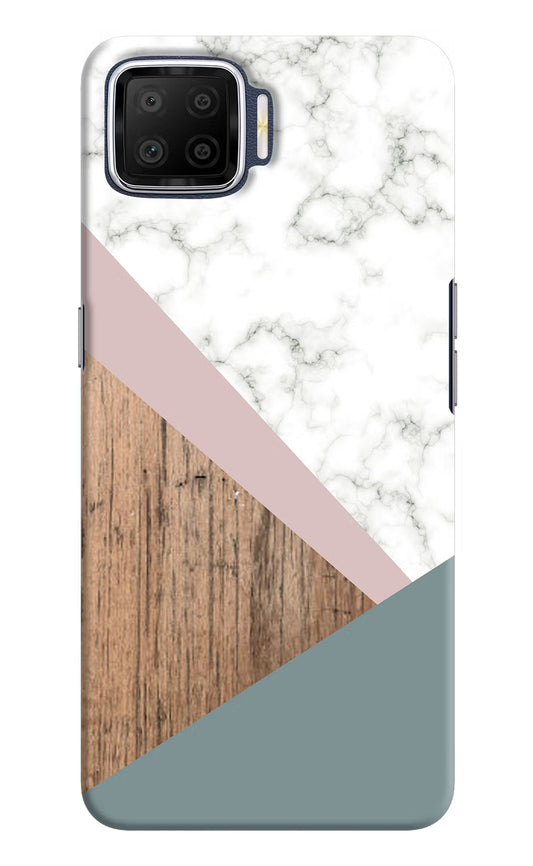 Marble wood Abstract Oppo F17 Hard Case Back Cover by Casekaro