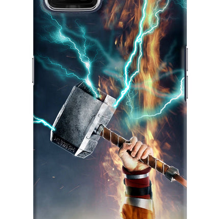 Thor Hammer Mjolnir Oppo F17 Hard Case Back Cover by Casekaro