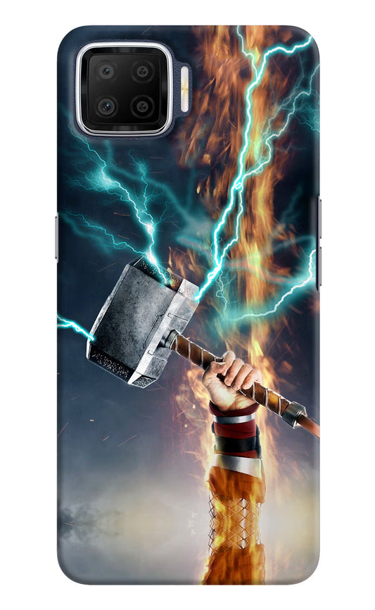 Thor Hammer Mjolnir Oppo F17 Hard Case Back Cover by Casekaro
