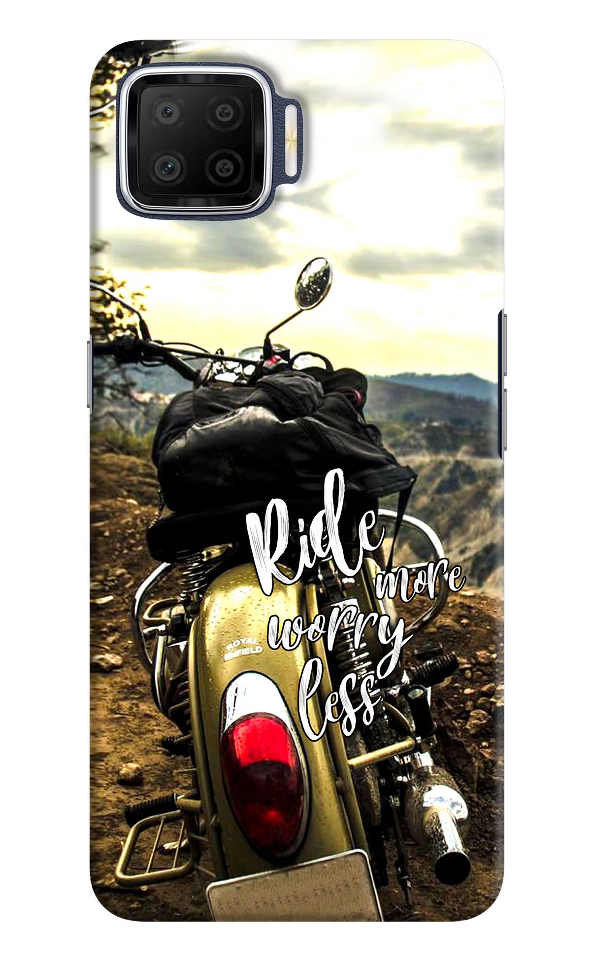 Ride More Worry Less Oppo F17 Hard Case Back Cover by Casekaro