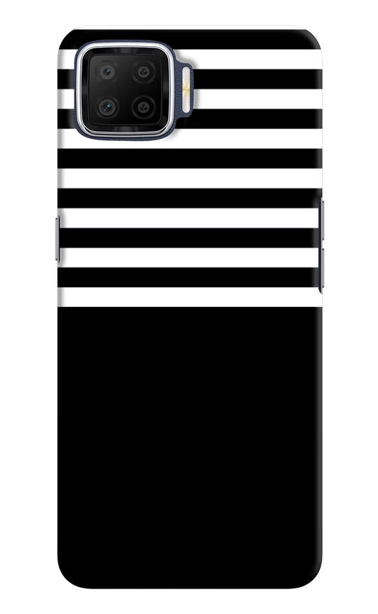 Black and White Print Oppo F17 Hard Case Back Cover by Casekaro
