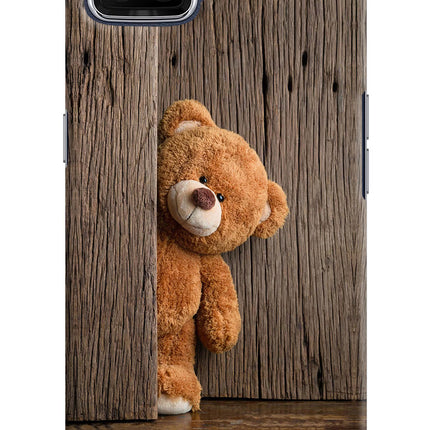 Teddy Wooden Oppo F17 Hard Case Back Cover by Casekaro