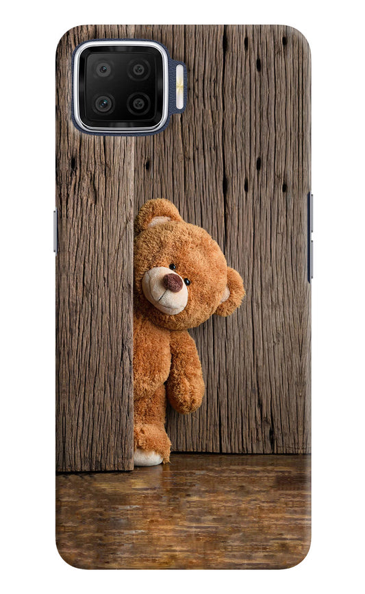 Teddy Wooden Oppo F17 Hard Case Back Cover by Casekaro