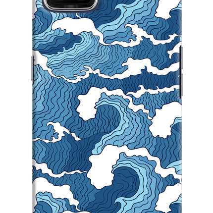 Blue Waves Oppo F17 Hard Case Back Cover by Casekaro