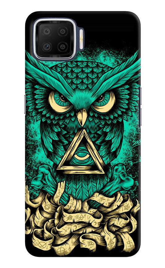 Green Owl Oppo F17 Hard Case Back Cover by Casekaro