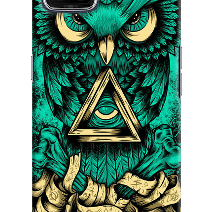 Green Owl Oppo F17 Hard Case Back Cover by Casekaro