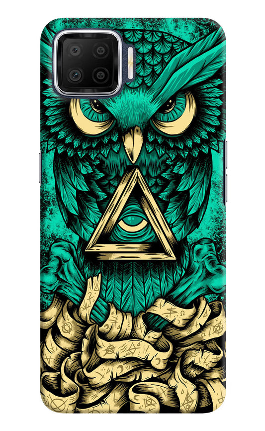 Green Owl Oppo F17 Hard Case Back Cover by Casekaro