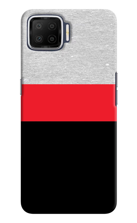 Tri Color Pattern Oppo F17 Hard Case Back Cover by Casekaro