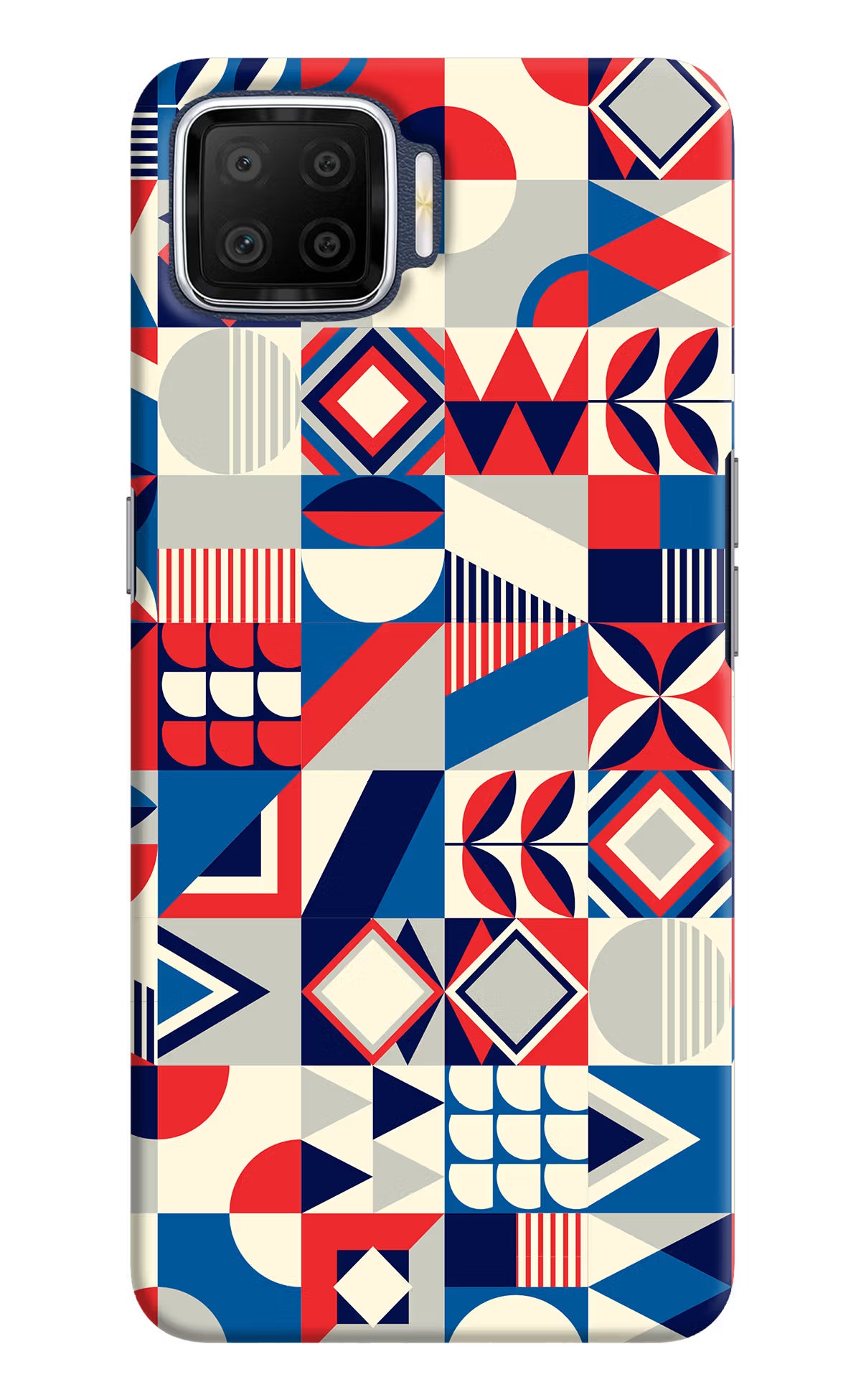 Colorful Pattern Oppo F17 Hard Case Back Cover by Casekaro