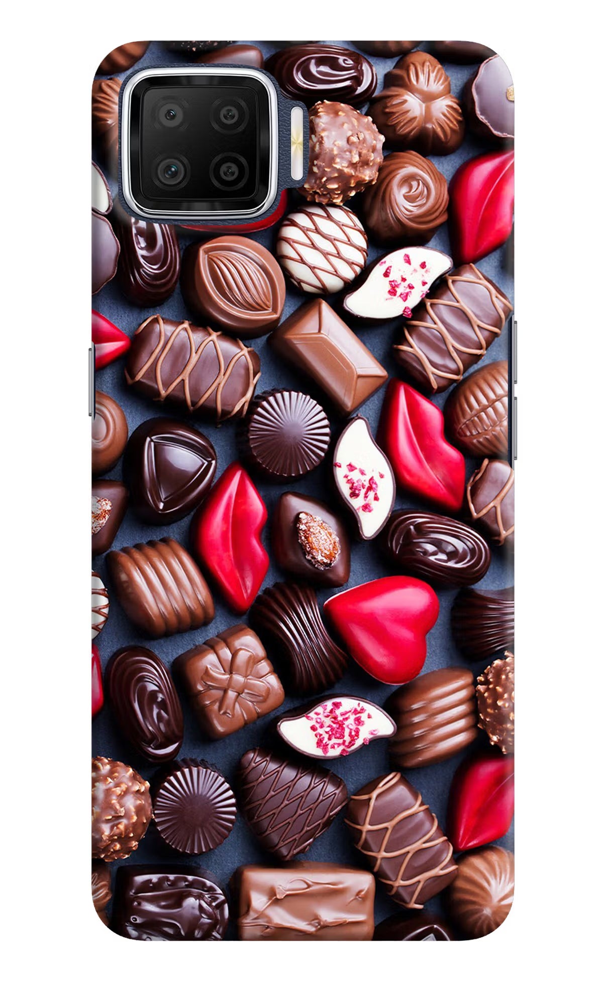 Chocolates Oppo F17 Hard Case Back Cover by Casekaro