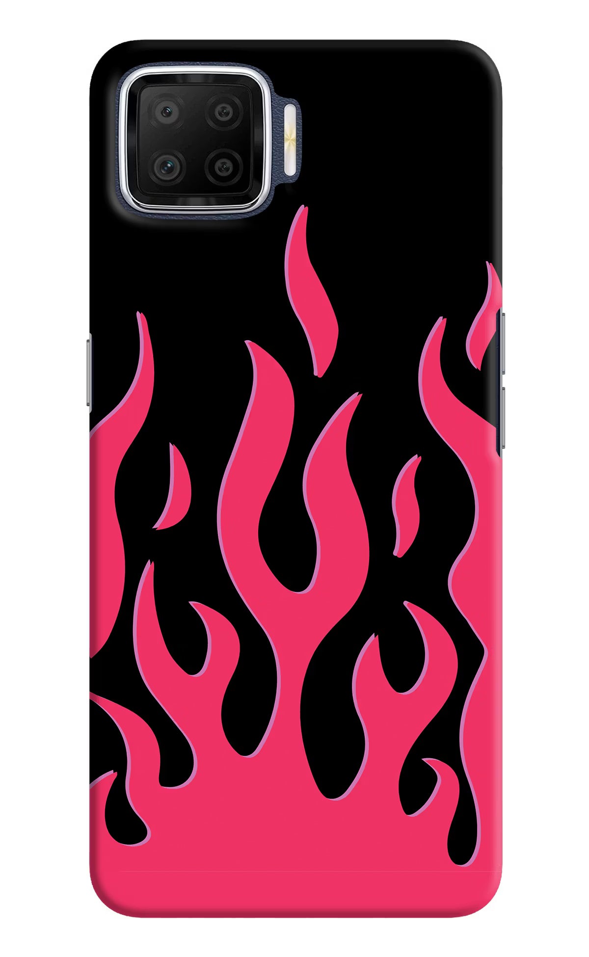 Fire Flames Oppo F17 Hard Case Back Cover by Casekaro