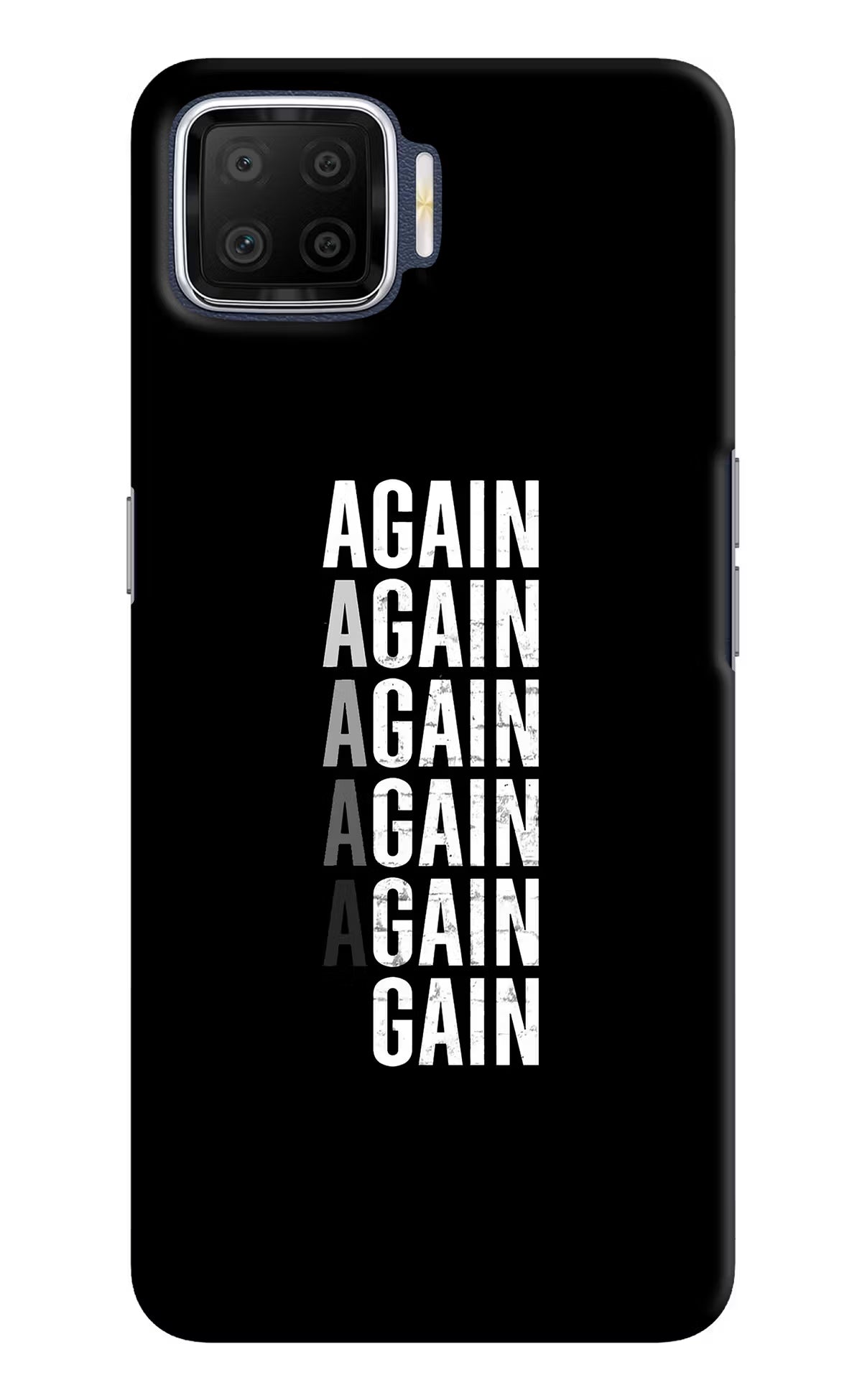 Again Again Gain Oppo F17 Hard Case Back Cover by Casekaro